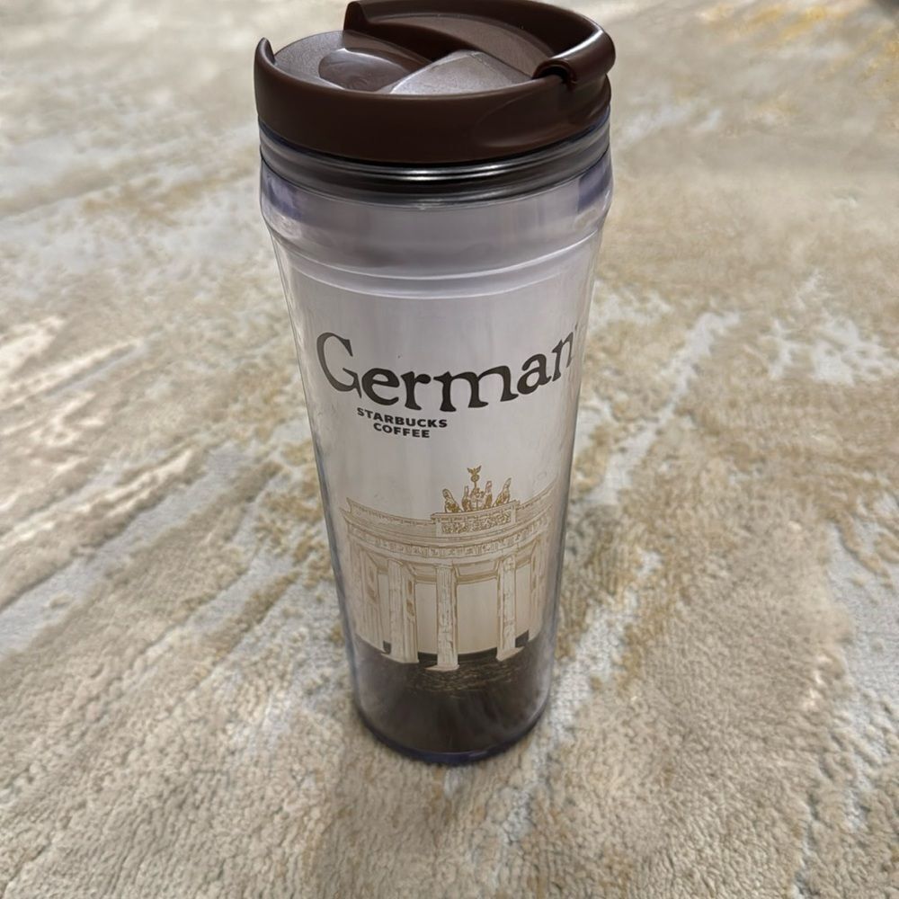 STARBUCKS COFFEE Germany TRAVEL TUMBLER 12 Oz RARE was only used for display